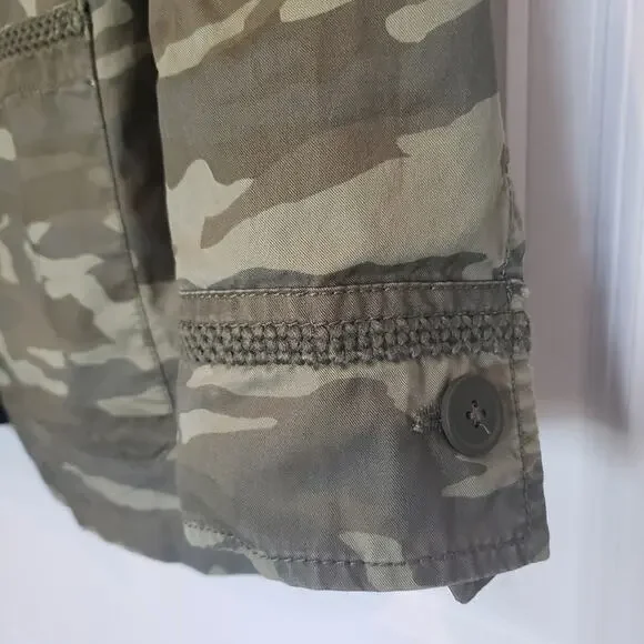 Caslon Nordstrom Camo Lightweight Utility Pocket Jacket Embroidered XS - Picture 6 of 11